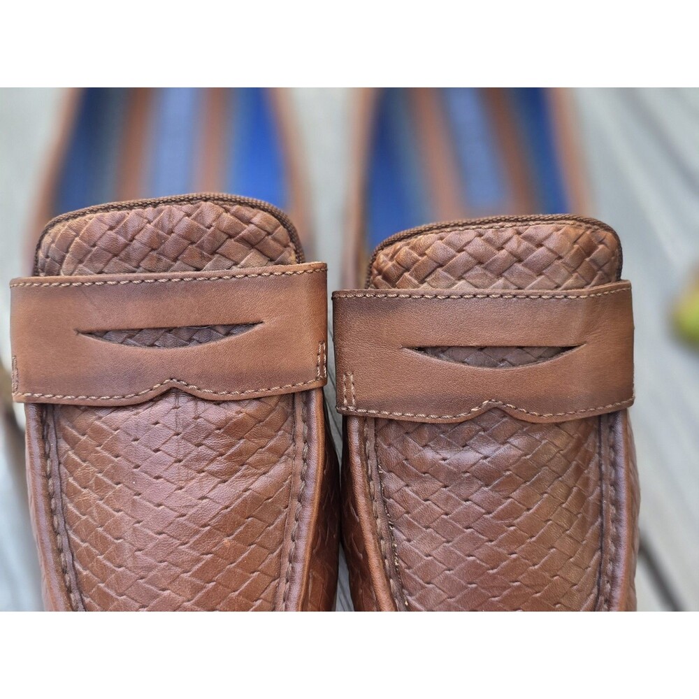 Men's Brown "Garwin" Leather Vince Camuto Penny Loafers Size 9.5M - Picture 3 of 8
